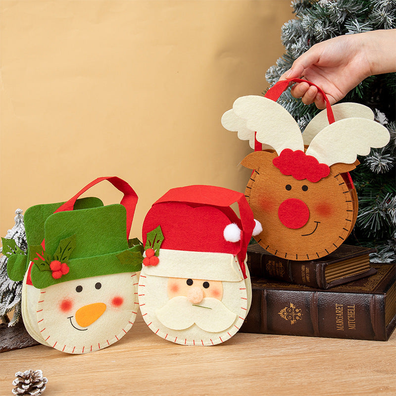 Christmas Gift Bag for Kids, Reusable Holiday Candy Bag