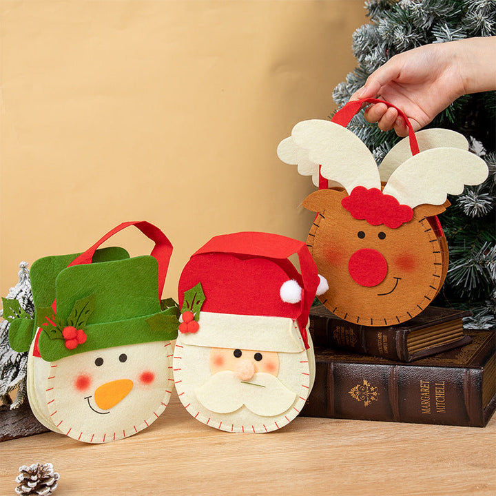 Christmas Gift Bag for Kids, Reusable Holiday Candy Bag