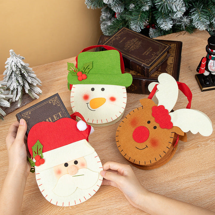 Christmas Gift Bag for Kids, Reusable Holiday Candy Bag