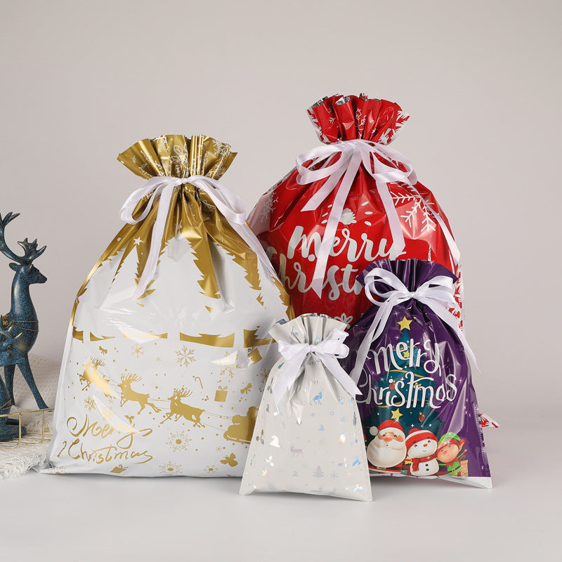 Christmas Drawstring Gift Bags for Easy Holiday Wrapping