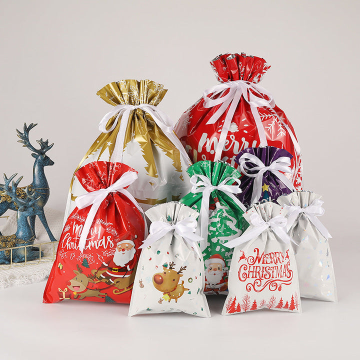 Christmas Drawstring Gift Bags for Easy Holiday Wrapping