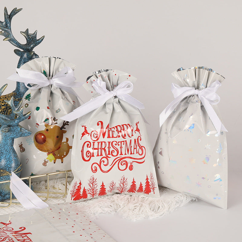 Christmas Drawstring Gift Bags for Easy Holiday Wrapping