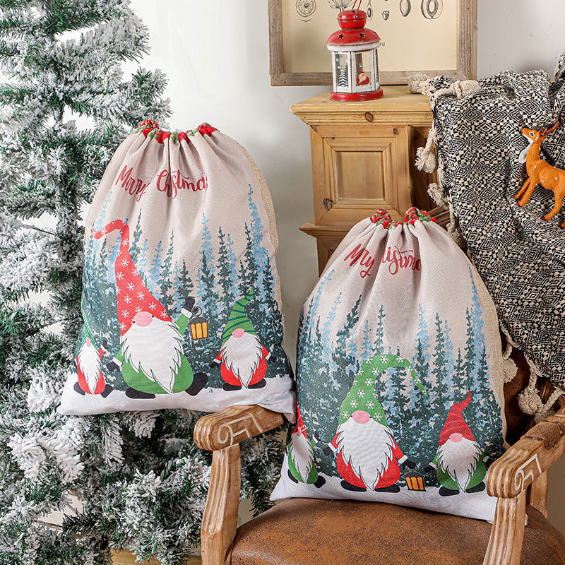 Christmas Gift Bag – Reusable Santa Drawstring Sack