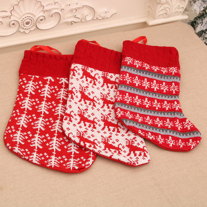 Knit Christmas Stockings Set - Cozy Cable-Knit Mantel Decor