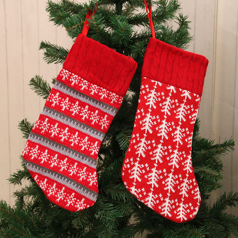 Knit Christmas Stockings Set - Cozy Cable-Knit Mantel Decor