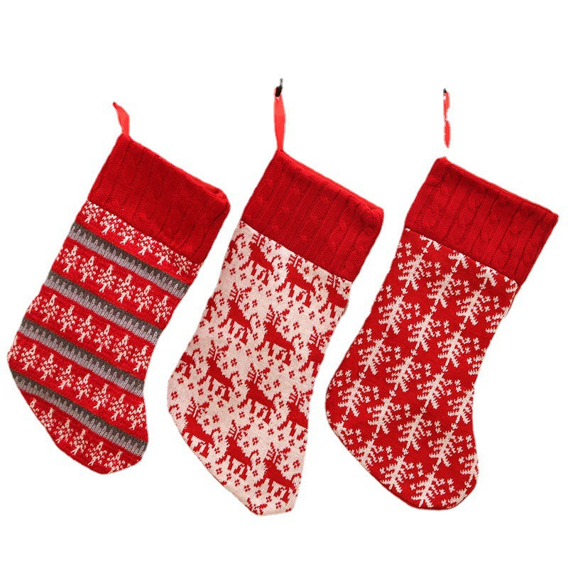 Knit Christmas Stockings Set - Cozy Cable-Knit Mantel Decor