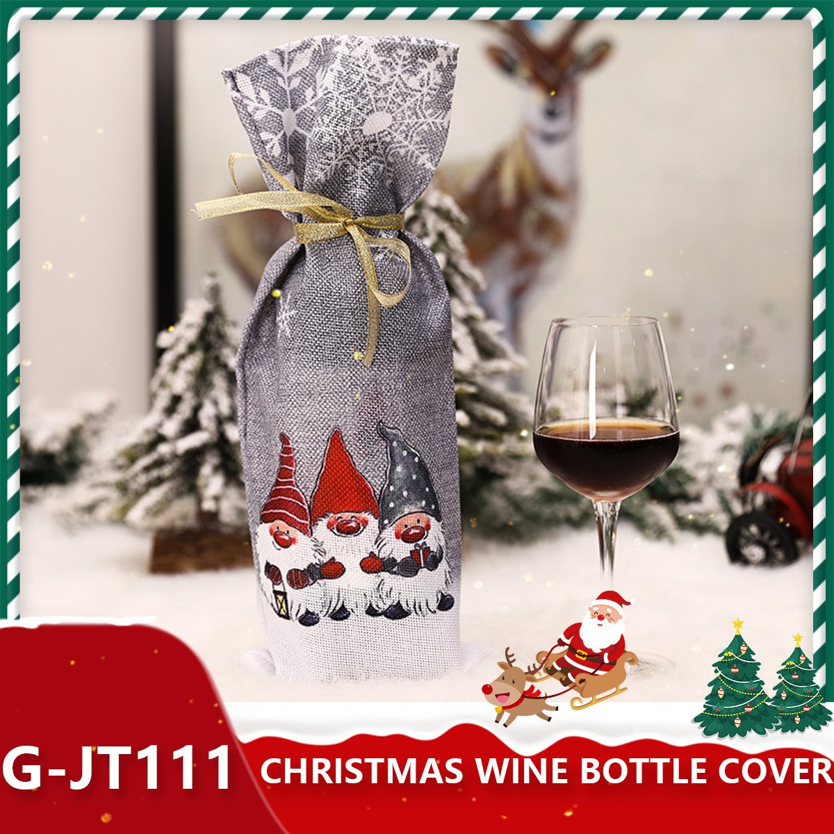 Christmas Wine Bottle Covers for Holiday Gift Giving