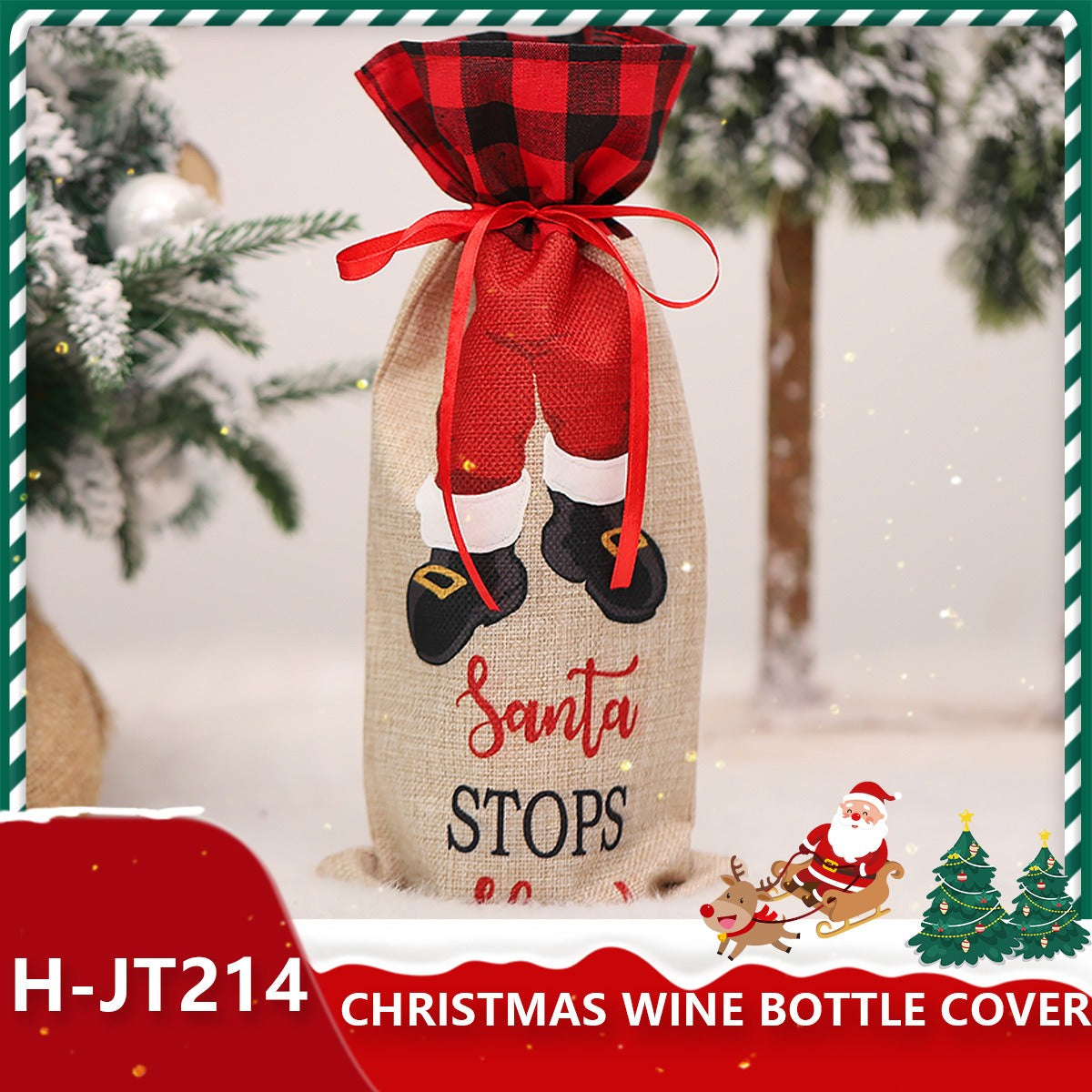 Christmas Wine Bottle Covers for Holiday Gift Giving