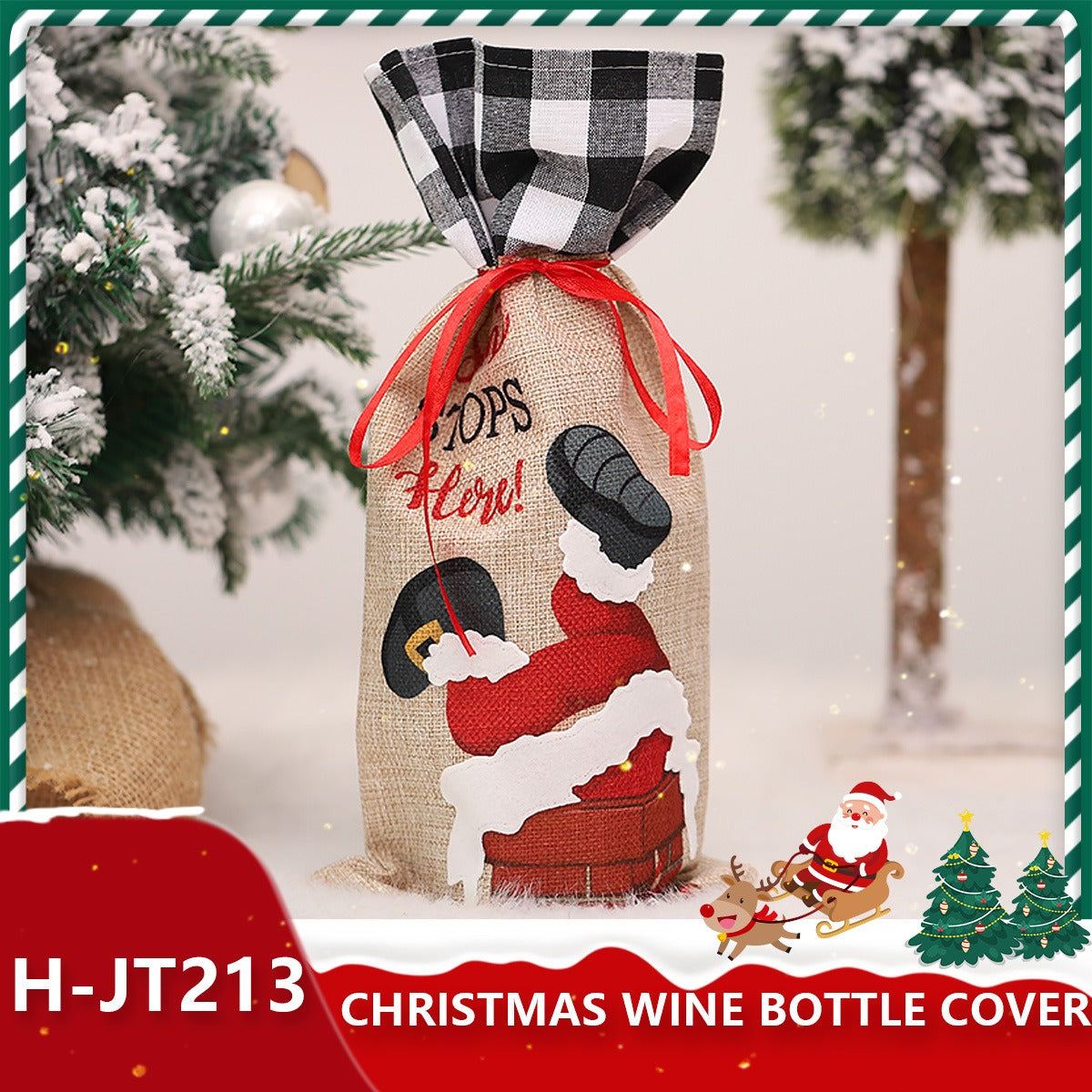 Christmas Wine Bottle Covers for Holiday Gift Giving