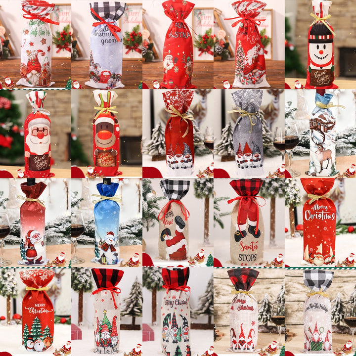Christmas Wine Bottle Covers for Holiday Gift Giving