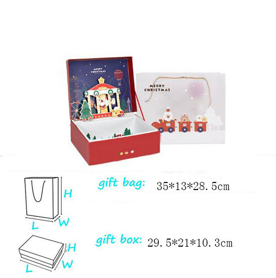 Christmas Gift Box With 3D Pop-Up Holiday Scenes