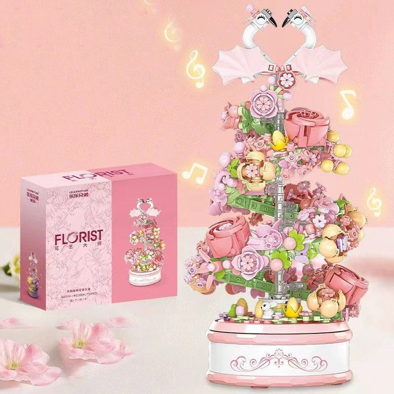 Flower Music Box Building Kit With Lights for Kids