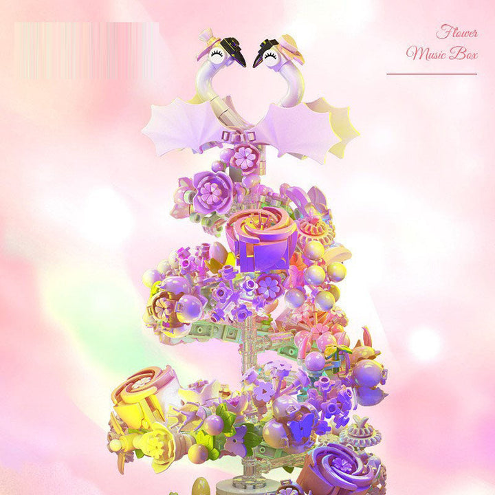 Flower Music Box Building Kit With Lights for Kids