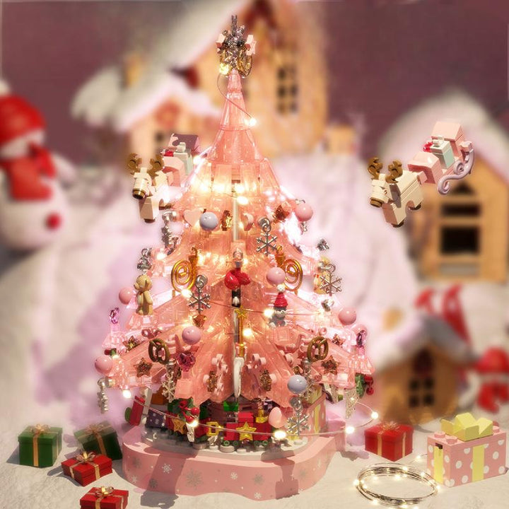 DIY Crystal Christmas Tree Music Box With Warm Lights