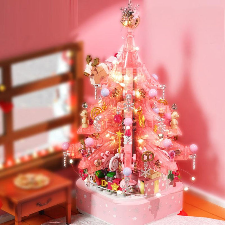 DIY Crystal Christmas Tree Music Box With Warm Lights