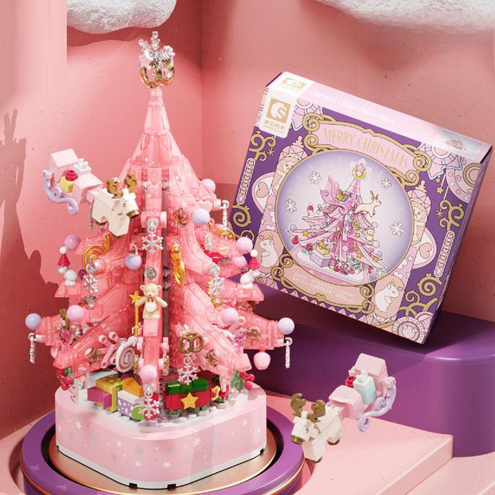DIY Crystal Christmas Tree Music Box With Warm Lights