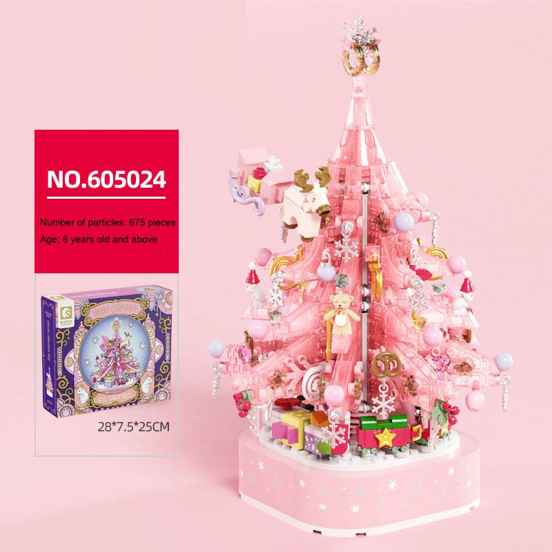 DIY Crystal Christmas Tree Music Box With Warm Lights
