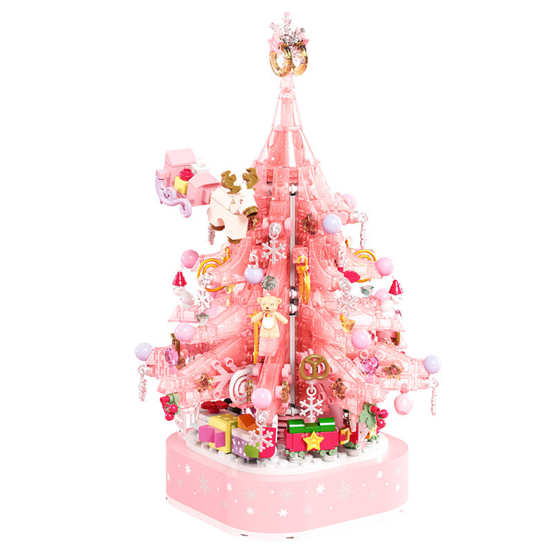 DIY Crystal Christmas Tree Music Box With Warm Lights