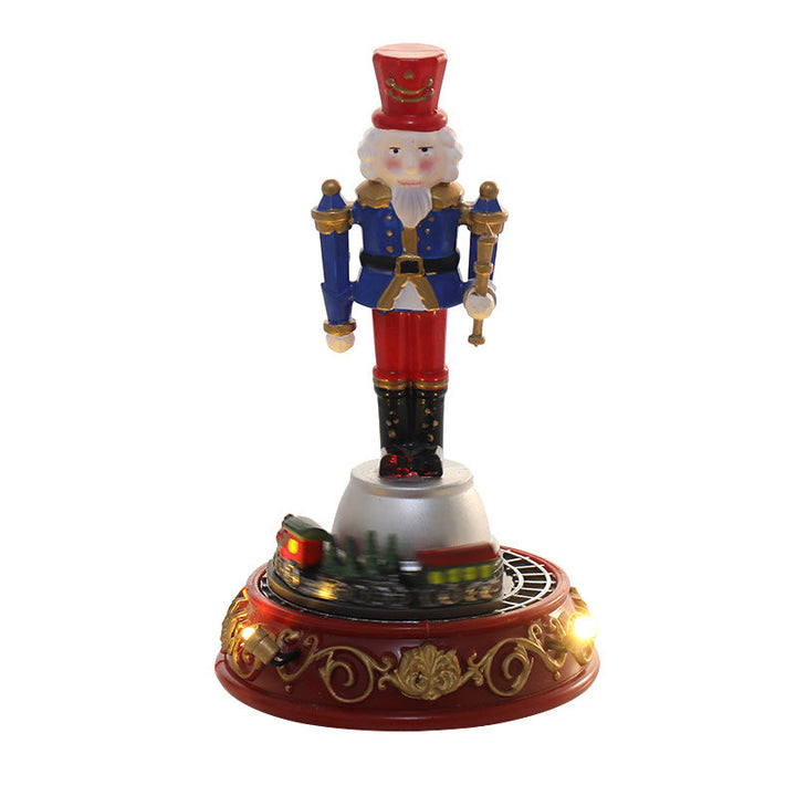 Musical Nutcracker Ornament with Glowing Christmas Charm