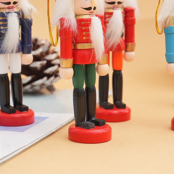 Wooden Nutcracker Ornaments, 6-Piece Christmas Set