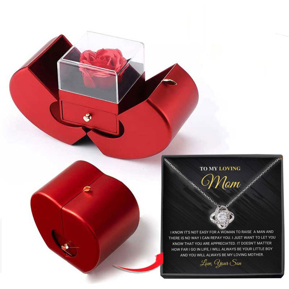 Eternal Rose Jewelry Box Necklace Sentimental Gift