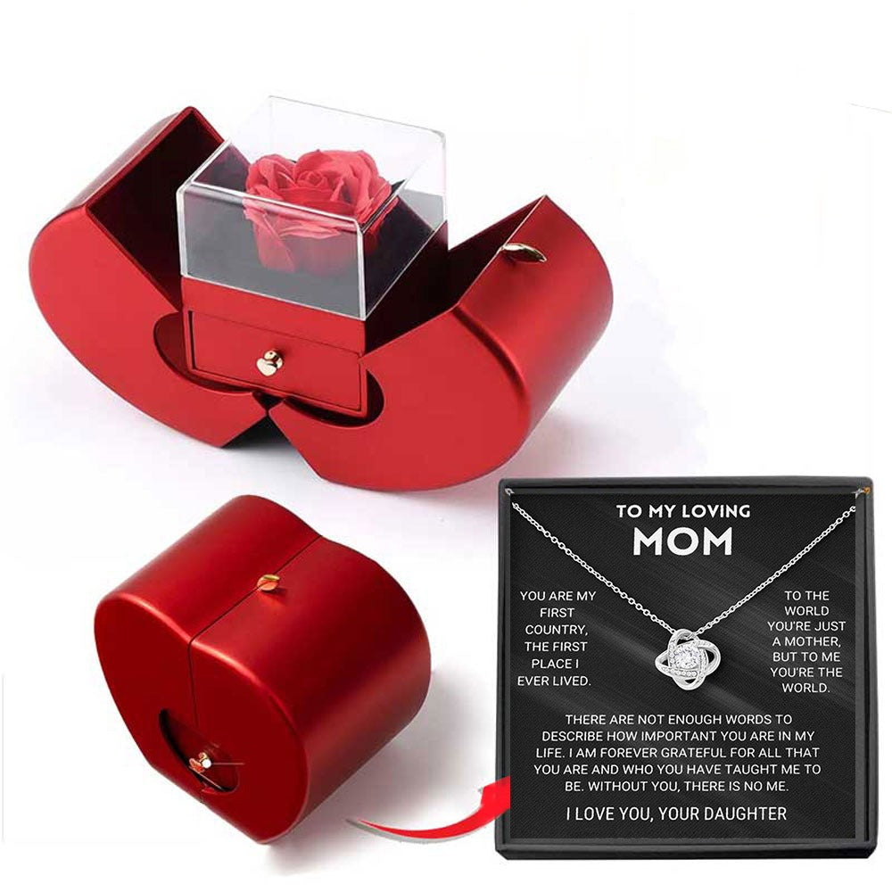 Eternal Rose Jewelry Box Necklace Sentimental Gift
