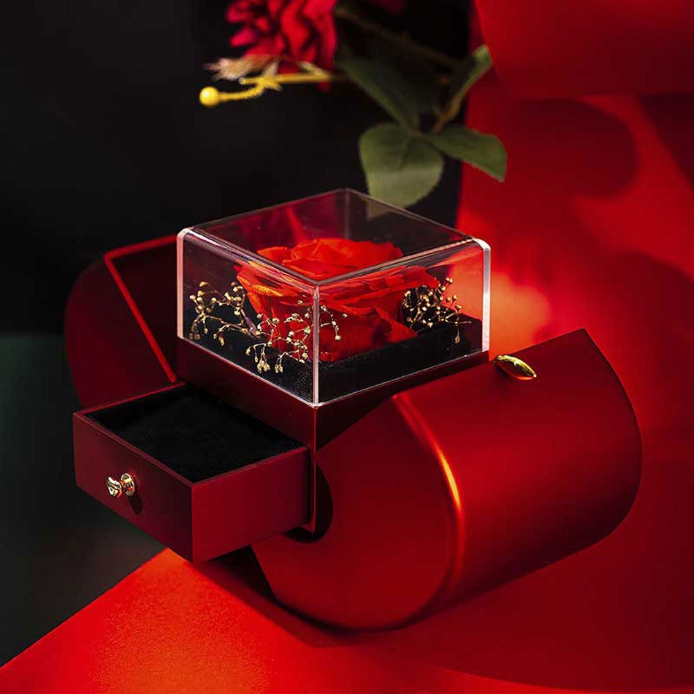 Eternal Rose Jewelry Box Necklace Sentimental Gift