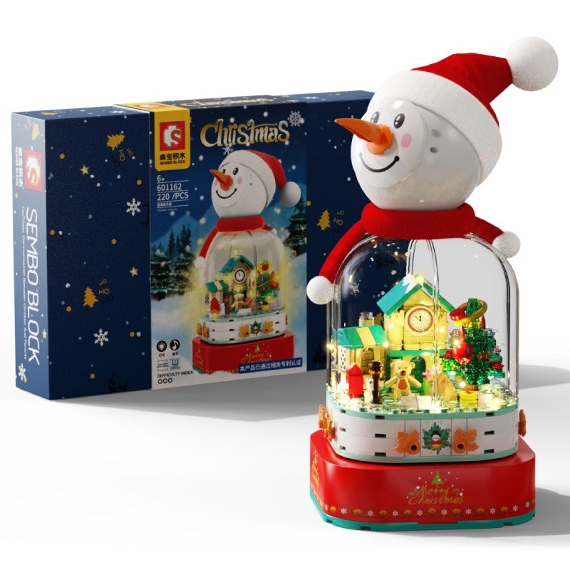 Rotating Christmas Music Box Village Holiday Decor