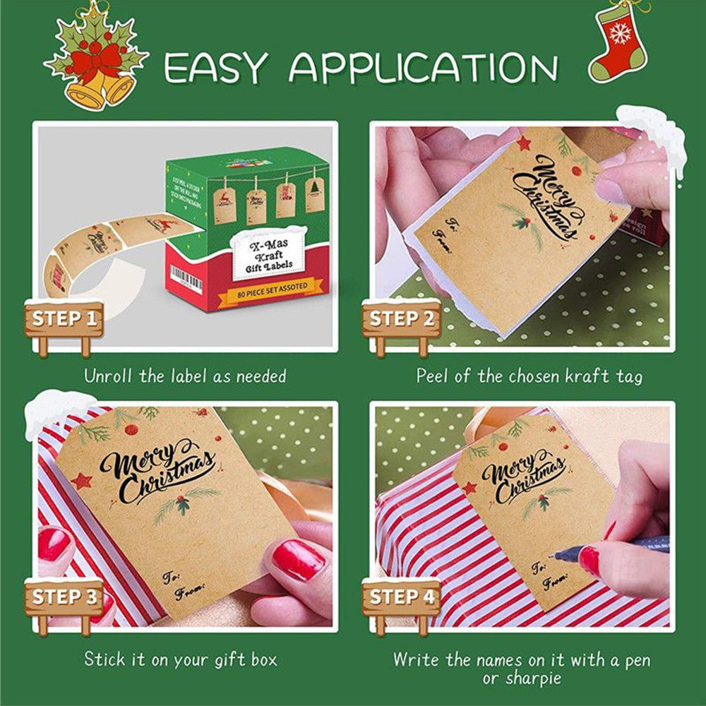 Christmas Gift Stickers for Festive Gift Wrapping