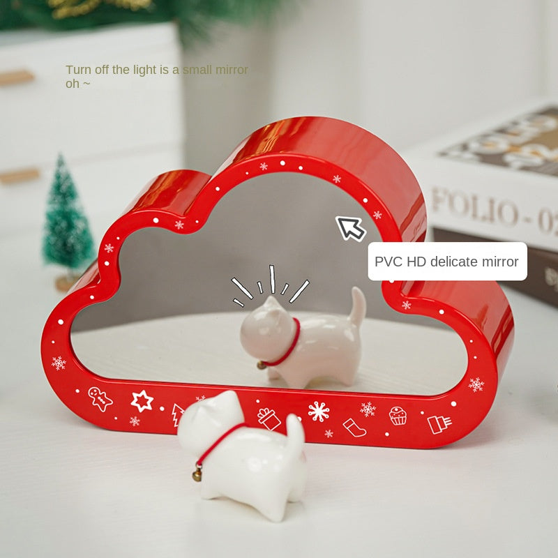 Christmas Cloud Mirror Building Kit With Festive Lights
