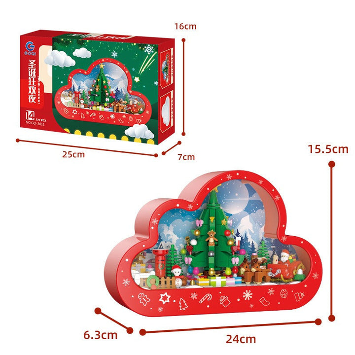 Christmas Cloud Mirror Building Kit With Festive Lights