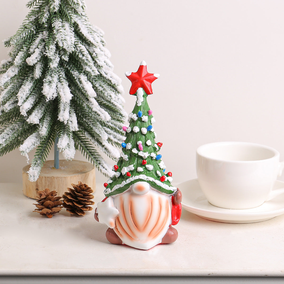 Christmas Gnome Tree Hat Ornament for Small Spaces