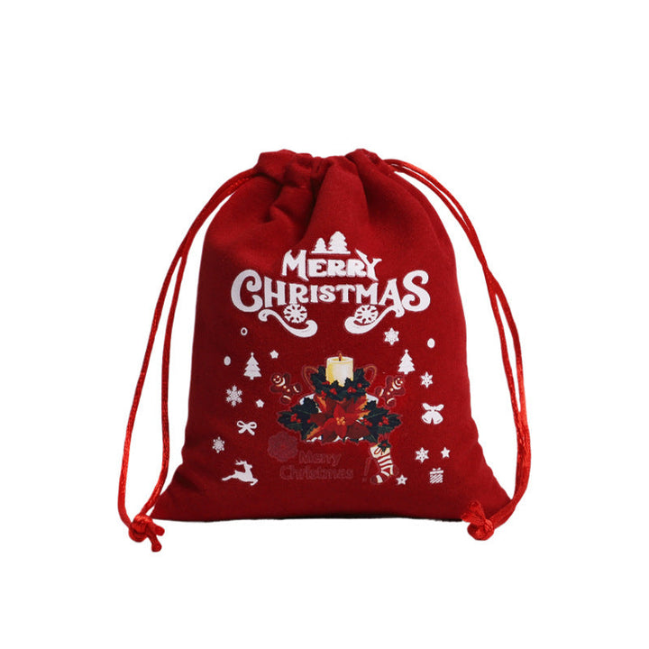 Christmas Velvet Drawstring Gift Bags Set for Favors