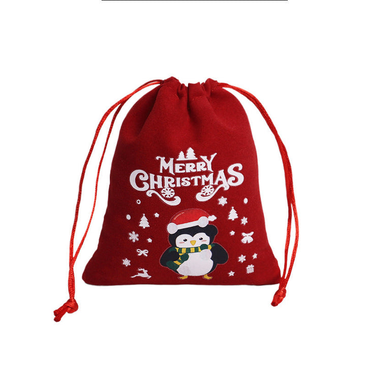 Christmas Velvet Drawstring Gift Bags Set for Favors