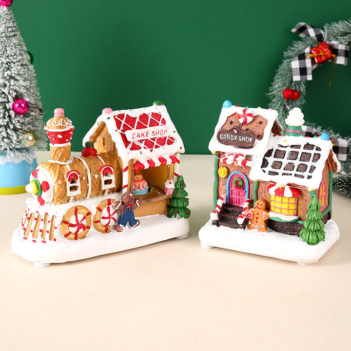 Glowing Gingerbread House Christmas Music Ornament