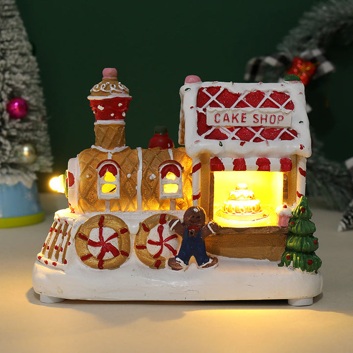 Glowing Gingerbread House Christmas Music Ornament