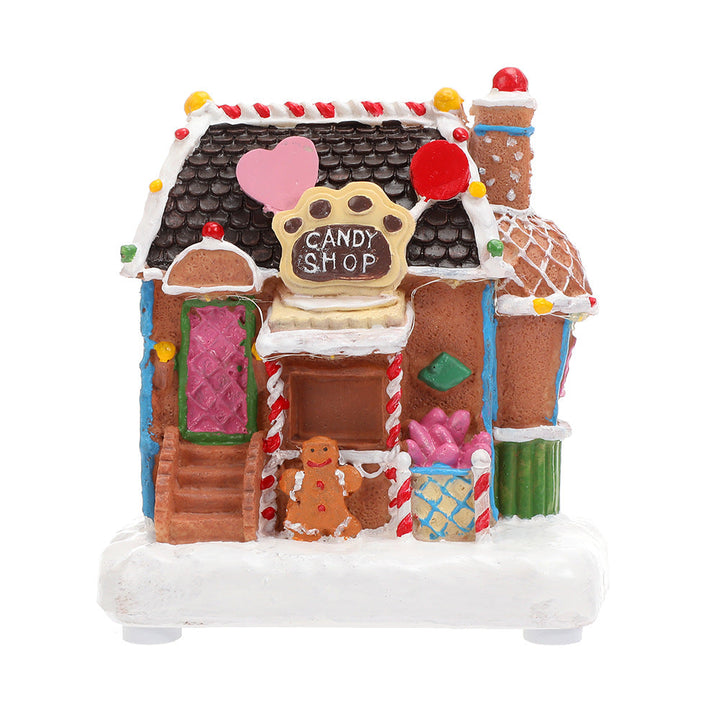 Glowing Gingerbread House Christmas Music Ornament