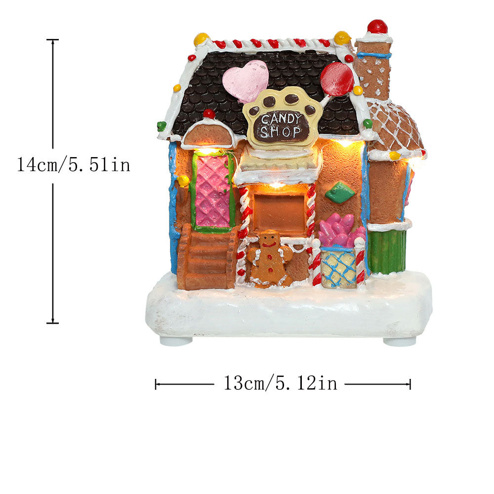 Glowing Gingerbread House Christmas Music Ornament