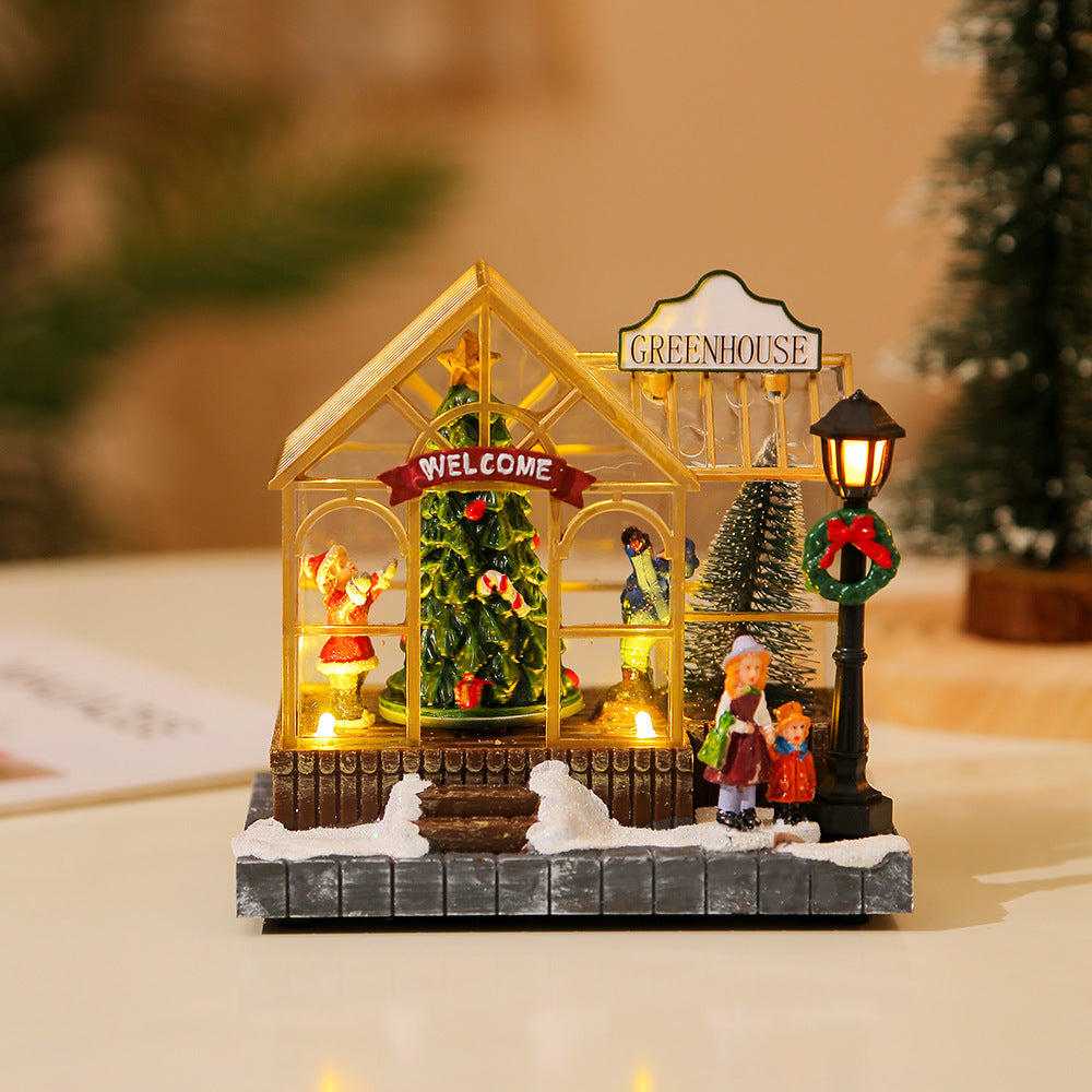 Christmas Greenhouse Ornament for Cozy Holiday Glow