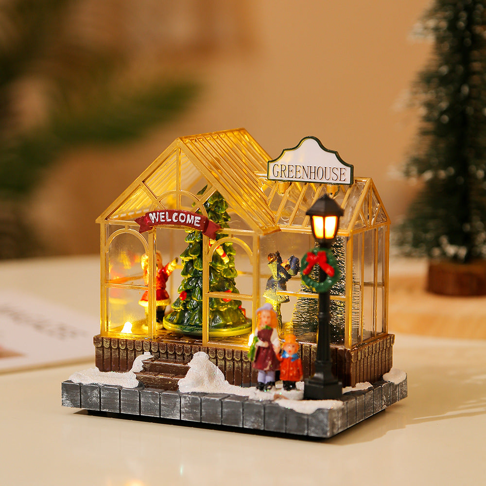 Christmas Greenhouse Ornament for Cozy Holiday Glow