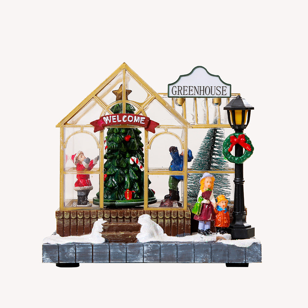 Christmas Greenhouse Ornament for Cozy Holiday Glow