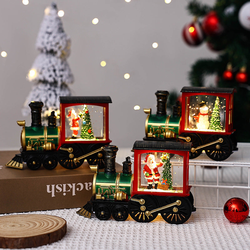 Christmas Train Ornament Night Light for Cozy Decor