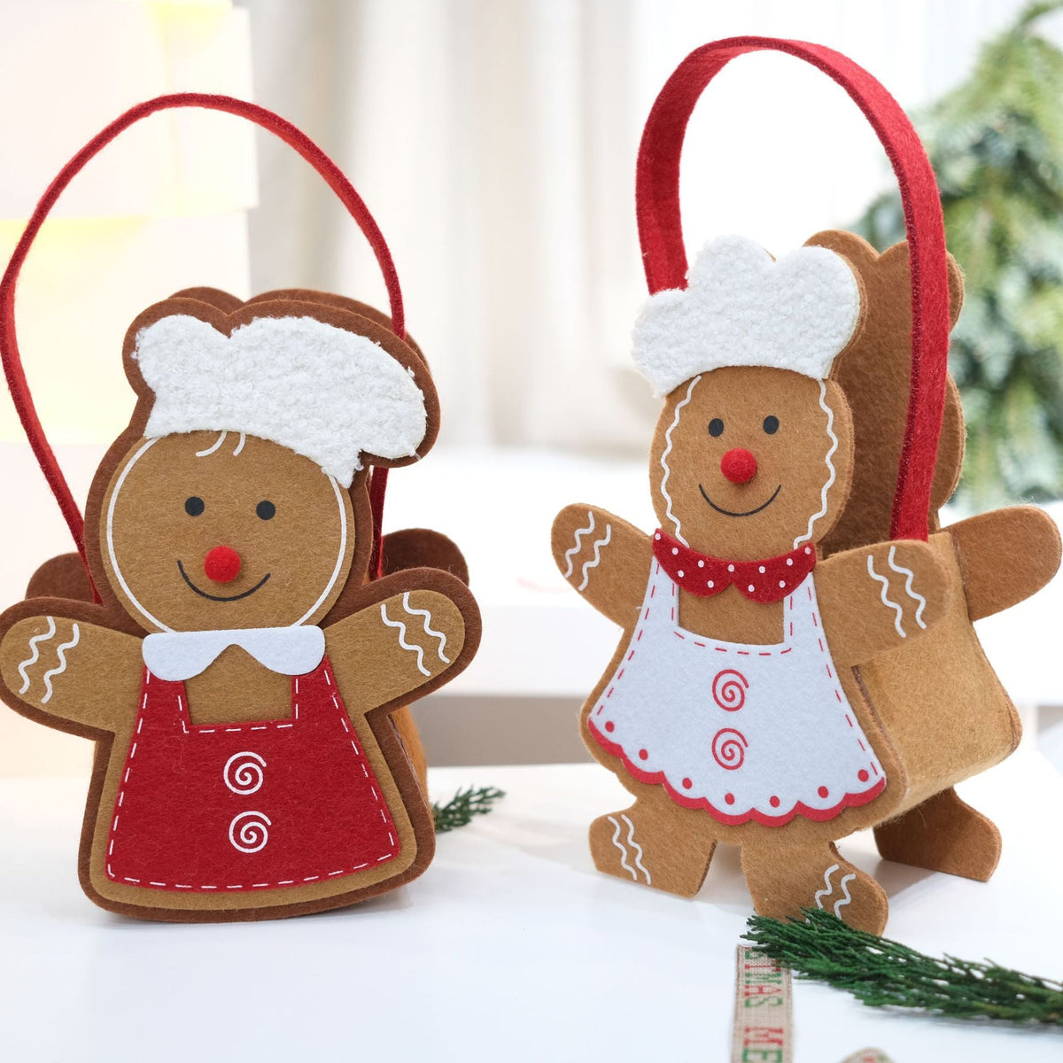 Christmas Gingerbread Tote Bags for Festive Gifting