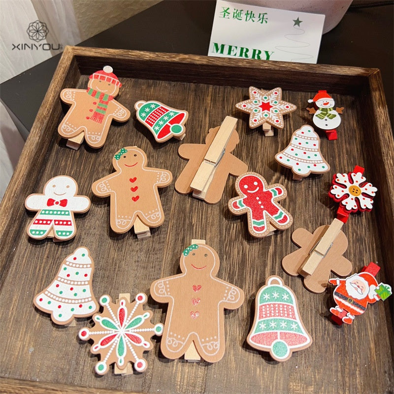 Christmas Gingerbread Clips for Festive Gift Decor
