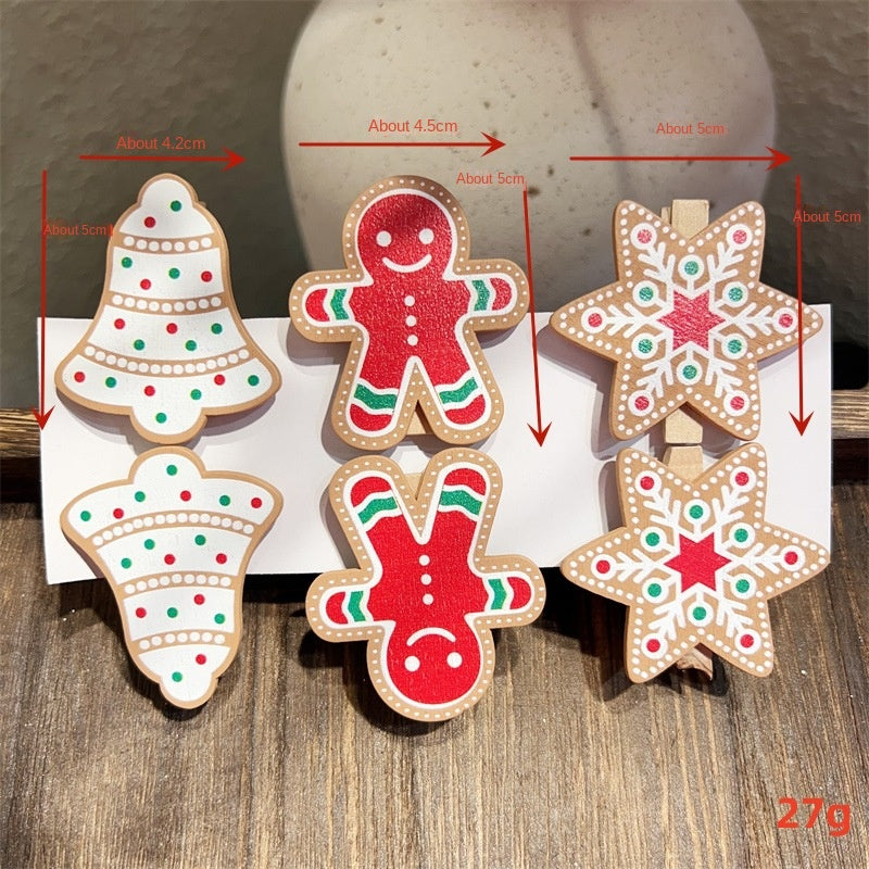 Christmas Gingerbread Clips for Festive Gift Decor