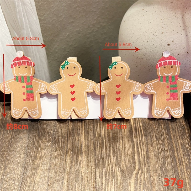 Christmas Gingerbread Clips for Festive Gift Decor