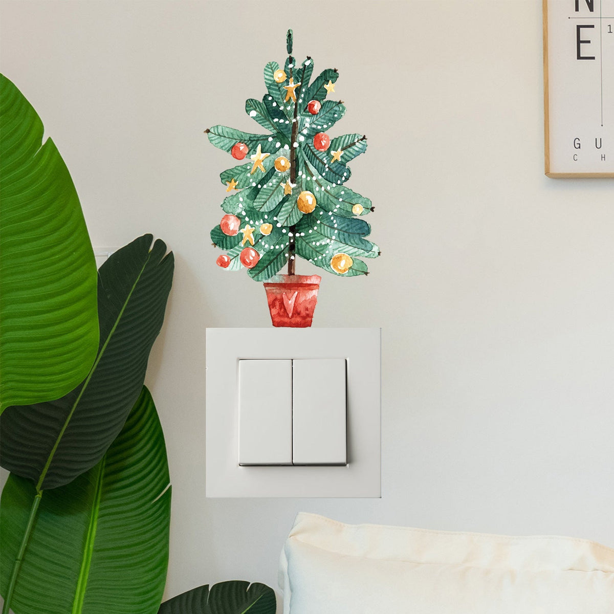 Christmas Glow-in-the-Dark Light Switch Wall Sticker