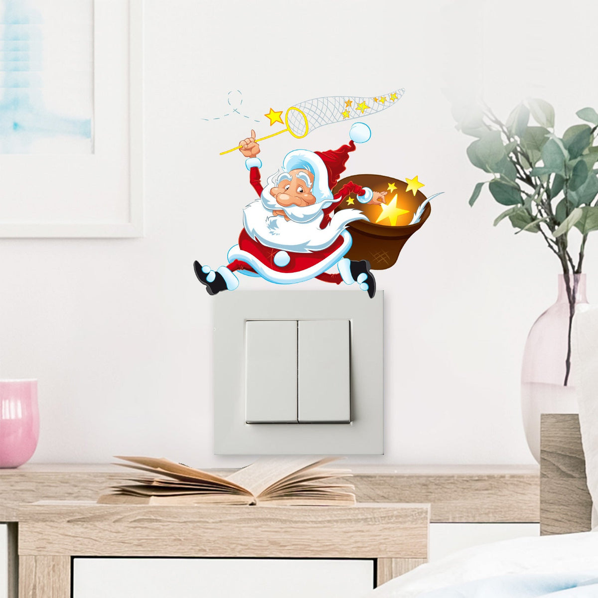 Christmas Glow-in-the-Dark Light Switch Wall Sticker