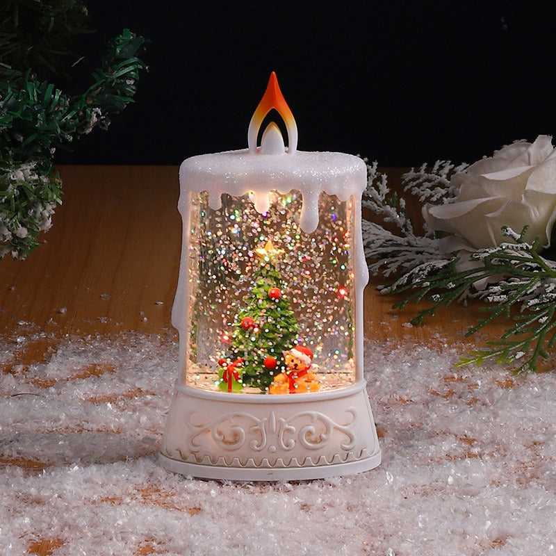 Christmas Water Lantern Candle for Cozy Holiday Glow