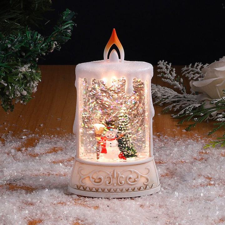 Christmas Water Lantern Candle for Cozy Holiday Glow